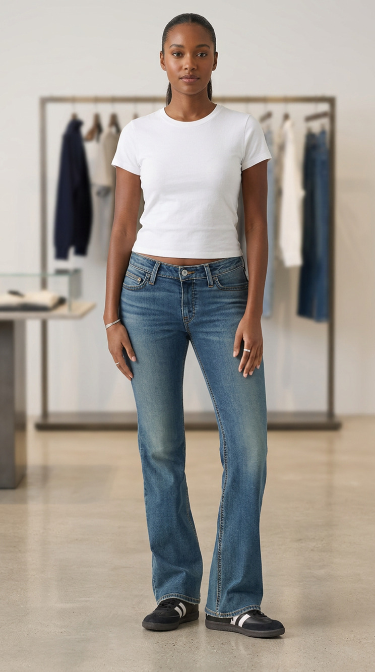Levi's Superlow Bootcut Jeans Show On The Road 32x32 Low Rise Denim NWT